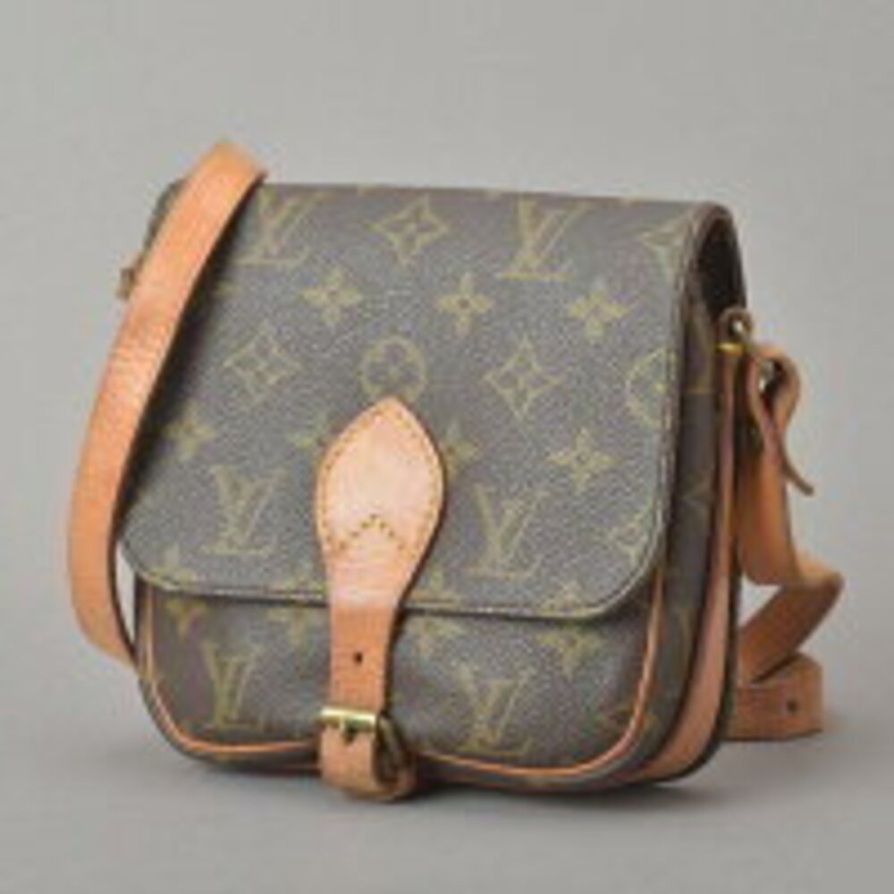 Louis Vuitton Cartouchiere Shoulder Bag Monogram Leather Crossbody